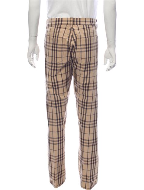 burberry black pants|Burberry plaid pants men.